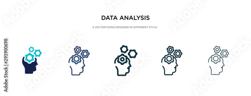 data analysis icon in different style vector illustration. two colored and black data analysis vector icons designed in filled, outline, line and stroke style can be used for web, mobile, ui