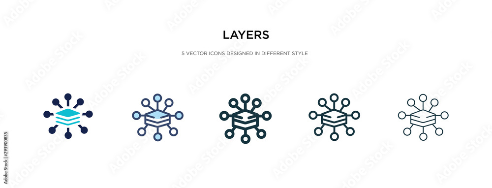 layers icon in different style vector illustration. two colored and black layers vector icons designed in filled, outline, line and stroke style can be used for web, mobile, ui layers icon in different style vector illustration. two colored and black layers vector icons designed in filled, outline, line and stroke style can be used for web, mobile, ui