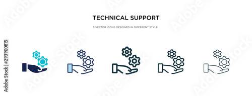 technical support icon in different style vector illustration. two colored and black technical support vector icons designed in filled, outline, line and stroke style can be used for web, mobile, ui