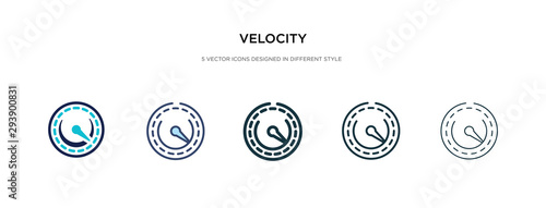 velocity icon in different style vector illustration. two colored and black velocity vector icons designed in filled, outline, line and stroke style can be used for web, mobile, ui