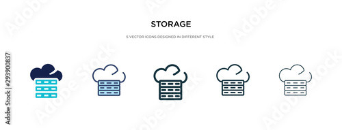 storage icon in different style vector illustration. two colored and black storage vector icons designed in filled, outline, line and stroke style can be used for web, mobile, ui