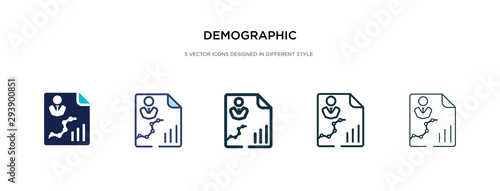 demographic icon in different style vector illustration. two colored and black demographic vector icons designed in filled, outline, line and stroke style can be used for web, mobile, ui