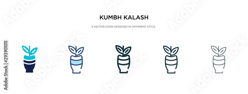 kumbh kalash icon in different style vector illustration. two colored and black kumbh kalash vector icons designed in filled, outline, line and stroke style can be used for web, mobile, ui