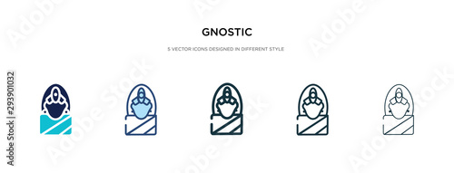 gnostic icon in different style vector illustration. two colored and black gnostic vector icons designed in filled, outline, line and stroke style can be used for web, mobile, ui