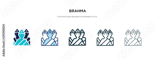 brahma icon in different style vector illustration. two colored and black brahma vector icons designed in filled, outline, line and stroke style can be used for web, mobile, ui
