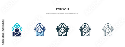 parvati icon in different style vector illustration. two colored and black parvati vector icons designed in filled, outline, line and stroke style can be used for web, mobile, ui
