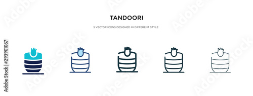 tandoori icon in different style vector illustration. two colored and black tandoori vector icons designed in filled, outline, line and stroke style can be used for web, mobile, ui