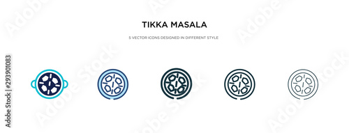 tikka masala icon in different style vector illustration. two colored and black tikka masala vector icons designed in filled, outline, line and stroke style can be used for web, mobile, ui