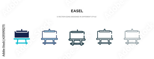 easel icon in different style vector illustration. two colored and black easel vector icons designed in filled, outline, line and stroke style can be used for web, mobile, ui