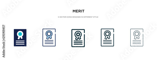 merit icon in different style vector illustration. two colored and black merit vector icons designed in filled, outline, line and stroke style can be used for web, mobile, ui
