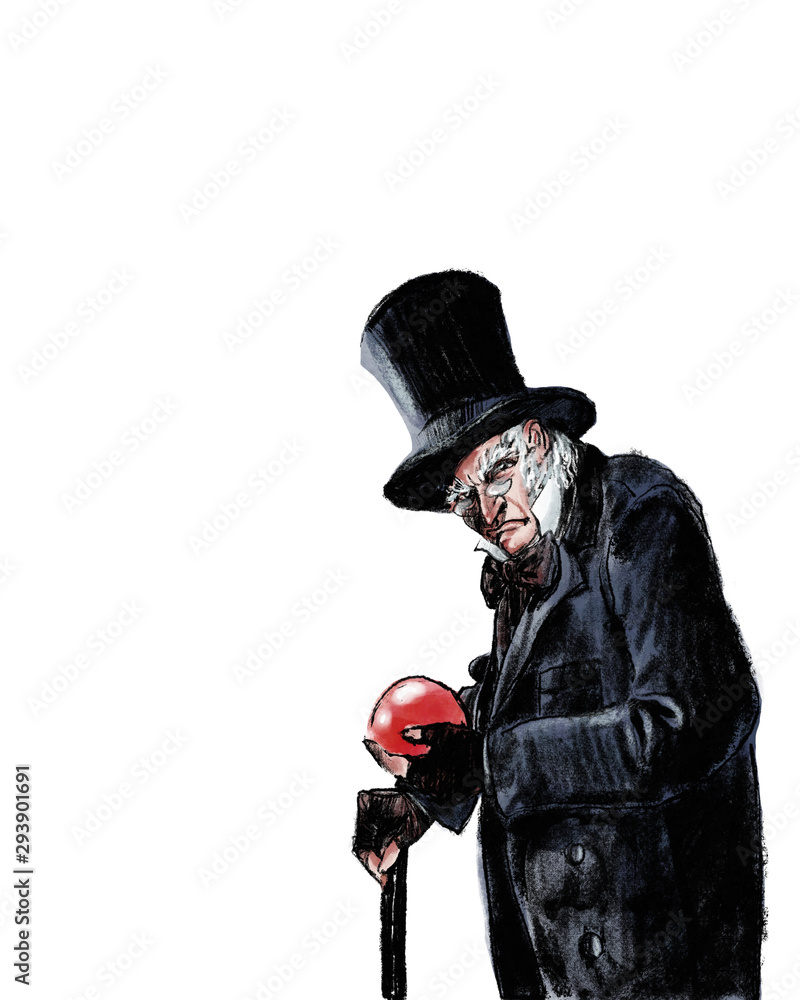 Obraz premium MR. Scrooge - Eine Weihnachtsgeschichte - Illustration