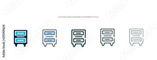  icon in different style vector illustration. two colored and black vector icons designed in filled, outline, line and stroke style can be used for web, mobile,