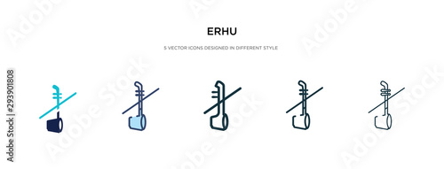 erhu icon in different style vector illustration. two colored and black erhu vector icons designed in filled, outline, line and stroke style can be used for web, mobile, ui photo