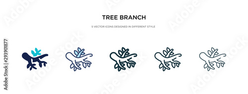 tree branch icon in different style vector illustration. two colored and black tree branch vector icons designed in filled, outline, line and stroke style can be used for web, mobile, ui