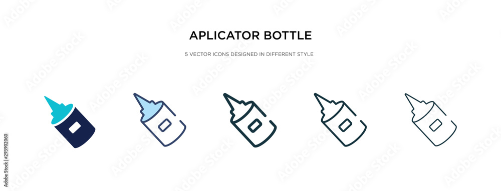aplicator bottle icon in different style vector illustration. two ...