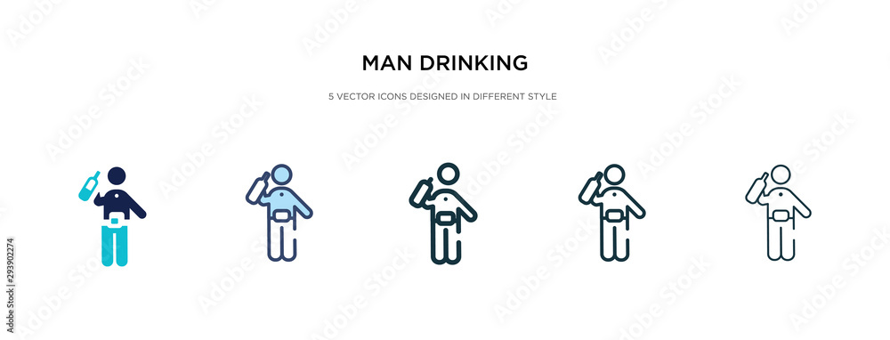 man drinking icon in different style vector illustration. two colored and black man drinking vector icons designed in filled, outline, line and stroke style can be used for web, mobile, ui man drinking icon in different style vector illustration. two colored and black man drinking vector icons designed in filled, outline, line and stroke style can be used for web, mobile, ui