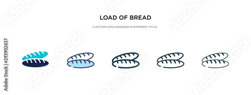 load of bread icon in different style vector illustration. two colored and black load of bread vector icons designed in filled, outline, line and stroke style can be used for web, mobile, ui