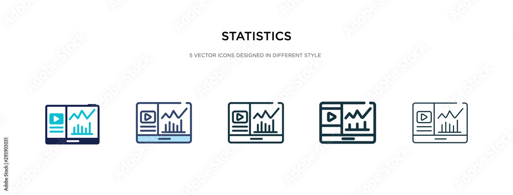 statistics icon in different style vector illustration. two colored and black statistics vector icons designed in filled, outline, line and stroke style can be used for web, mobile, ui statistics icon in different style vector illustration. two colored and black statistics vector icons designed in filled, outline, line and stroke style can be used for web, mobile, ui