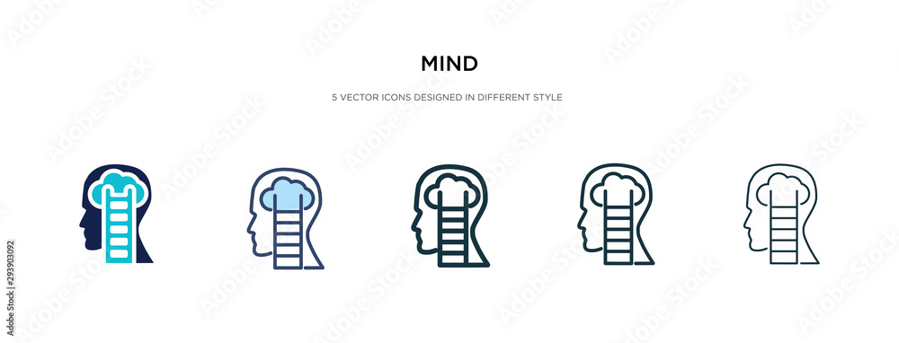 mind icon in different style vector illustration. two colored and black mind vector icons designed in filled, outline, line and stroke style can be used for web, mobile, ui mind icon in different style vector illustration. two colored and black mind vector icons designed in filled, outline, line and stroke style can be used for web, mobile, ui