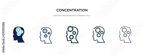 Fotografia concentration icon in different style vector illustration
