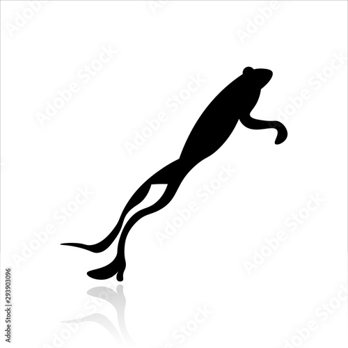 Jumping frog icon vector design