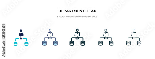 department head icon in different style vector illustration. two colored and black department head vector icons designed in filled, outline, line and stroke style can be used for web, mobile, ui