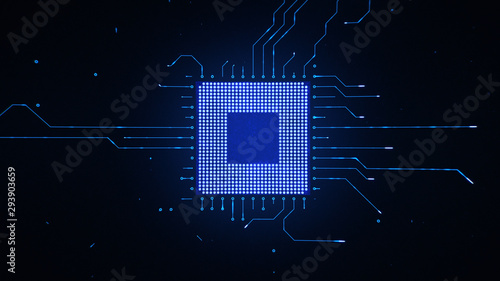 Microchip CPU Processor Turning On photo