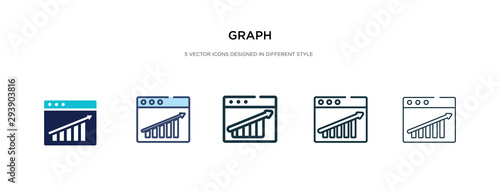 graph icon in different style vector illustration. two colored and black graph vector icons designed in filled, outline, line and stroke style can be used for web, mobile, ui