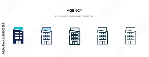 agency icon in different style vector illustration. two colored and black agency vector icons designed in filled, outline, line and stroke style can be used for web, mobile, ui