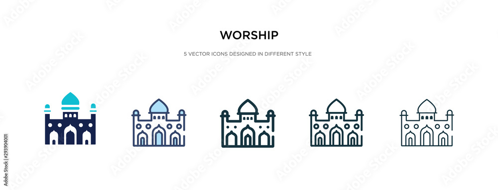 worship icon in different style vector illustration. two colored and black worship vector icons designed in filled, outline, line and stroke style can be used for web, mobile, ui worship icon in different style vector illustration. two colored and black worship vector icons designed in filled, outline, line and stroke style can be used for web, mobile, ui