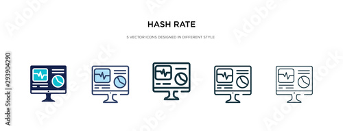 hash rate icon in different style vector illustration. two colored and black hash rate vector icons designed in filled, outline, line and stroke style can be used for web, mobile, ui