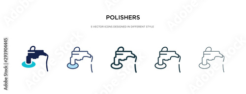 polishers icon in different style vector illustration. two colored and black polishers vector icons designed in filled, outline, line and stroke style can be used for web, mobile, ui