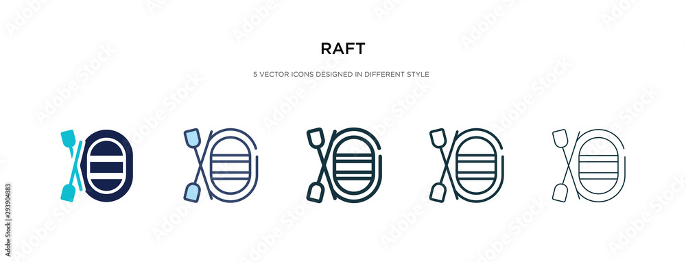 raft icon in different style vector illustration. two colored and black raft vector icons designed in filled, outline, line and stroke style can be used for web, mobile, ui raft icon in different style vector illustration. two colored and black raft vector icons designed in filled, outline, line and stroke style can be used for web, mobile, ui