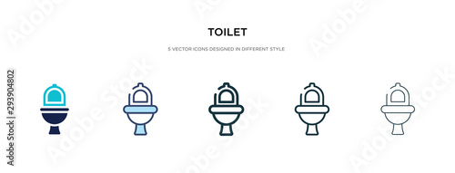 toilet icon in different style vector illustration. two colored and black toilet vector icons designed in filled, outline, line and stroke style can be used for web, mobile, ui