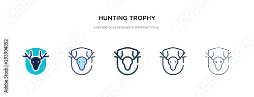 hunting trophy icon in different style vector illustration. two colored and black hunting trophy vector icons designed in filled, outline, line and stroke style can be used for web, mobile, ui