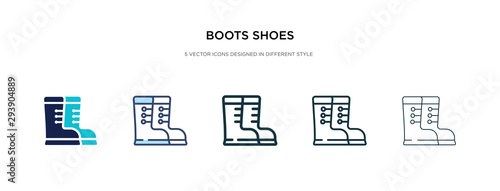 boots shoes icon in different style vector illustration. two colored and black boots shoes vector icons designed in filled, outline, line and stroke style can be used for web, mobile, ui