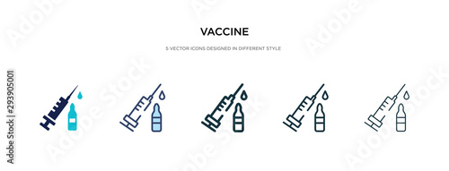 vaccine icon in different style vector illustration. two colored and black vaccine vector icons designed in filled, outline, line and stroke style can be used for web, mobile, ui