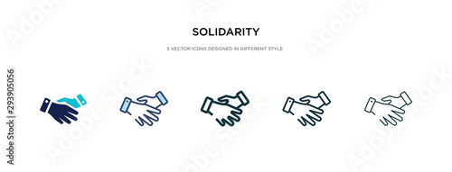 solidarity icon in different style vector illustration. two colored and black solidarity vector icons designed in filled, outline, line and stroke style can be used for web, mobile, ui
