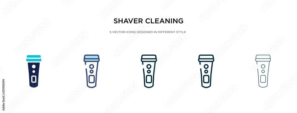 shaver cleaning icon in different style vector illustration. two colored and black shaver cleaning vector icons designed in filled, outline, line and stroke style can be used for web, mobile, ui shaver cleaning icon in different style vector illustration. two colored and black shaver cleaning vector icons designed in filled, outline, line and stroke style can be used for web, mobile, ui