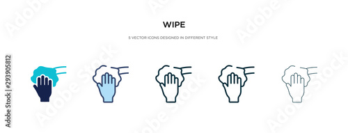wipe icon in different style vector illustration. two colored and black wipe vector icons designed in filled, outline, line and stroke style can be used for web, mobile, ui