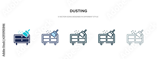 dusting icon in different style vector illustration. two colored and black dusting vector icons designed in filled, outline, line and stroke style can be used for web, mobile, ui