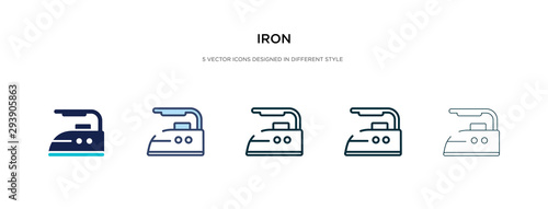 iron icon in different style vector illustration. two colored and black iron vector icons designed in filled, outline, line and stroke style can be used for web, mobile, ui