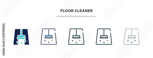 floor cleaner icon in different style vector illustration. two colored and black floor cleaner vector icons designed in filled, outline, line and stroke style can be used for web, mobile, ui