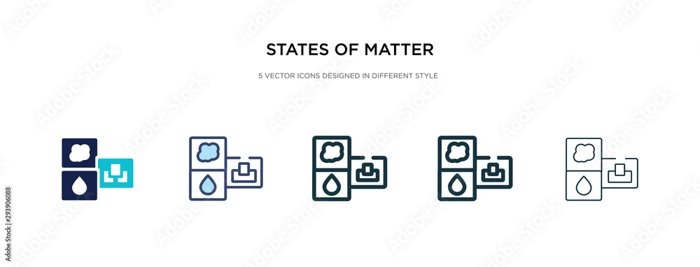 states of matter icon in different style vector illustration. two colored and black states of matter vector icons designed in filled, outline, line and stroke style can be used for web, mobile, ui states of matter icon in different style vector illustration. two colored and black states of matter vector icons designed in filled, outline, line and stroke style can be used for web, mobile, ui