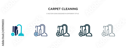 carpet cleaning icon in different style vector illustration. two colored and black carpet cleaning vector icons designed in filled, outline, line and stroke style can be used for web, mobile, ui