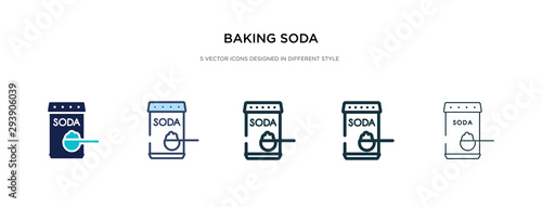 baking soda icon in different style vector illustration. two colored and black baking soda vector icons designed in filled, outline, line and stroke style can be used for web, mobile, ui