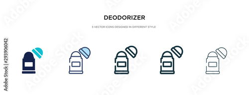deodorizer icon in different style vector illustration. two colored and black deodorizer vector icons designed in filled, outline, line and stroke style can be used for web, mobile, ui