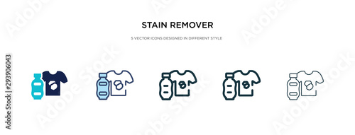 stain remover icon in different style vector illustration. two colored and black stain remover vector icons designed in filled, outline, line and stroke style can be used for web, mobile, ui