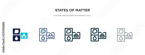 states of matter icon in different style vector illustration. two colored and black states of matter vector icons designed in filled, outline, line and stroke style can be used for web, mobile, ui