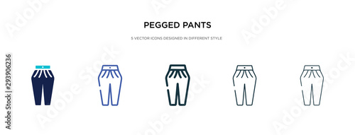 pegged pants icon in different style vector illustration. two colored and black pegged pants vector icons designed in filled  outline  line and stroke style can be used for web  mobile  ui